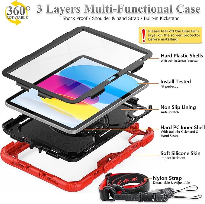 SEYMAC stock Case for iPad 11th/10th Generation 11''/10.9'' 2025/2022, - Image 5