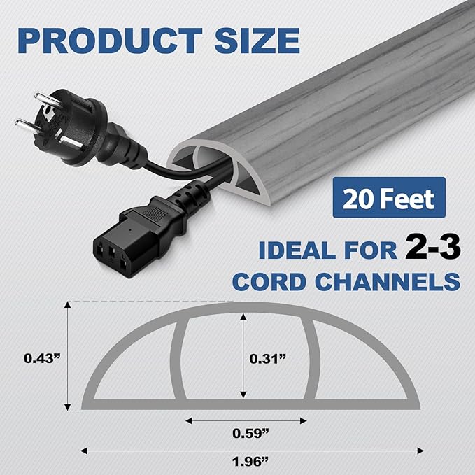 Floor Cord Cover for Wires on Floor Self Adhesive Cord Hider Floor Cable - Image 6
