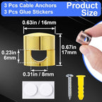 3 Sets Charger Holders for Cords, Adjustable Cable Anchor Holders, Adhesive - Image 2