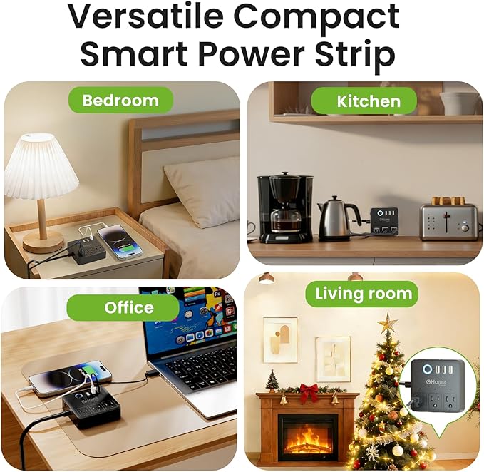 GHome Smart Power Strip with 3 WiFi Outlets & 3 USB, Alexa & Google Home - Image 7
