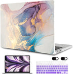 MEEgoodo Case for M4/M3/M2 MacBook Air 13.6 inch Case 2025 2024 2022, Fit Model by MEEgoodo