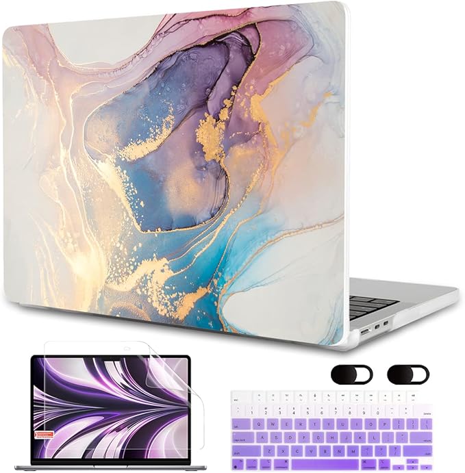 MEEgoodo Case for M4/M3/M2 MacBook Air 13.6 inch Case 2025 2024 2022, Fit Model by MEEgoodo