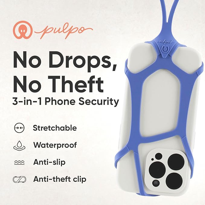 Pulpo Safety Cell Phone Lanyard Lavender Fits Smartphones 6.1" to 6.8” - Image 2