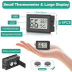 Vaikby 6-Pack Mini Digital Thermometer Hygrometer, Indoor Humidity Monitor - Image 3