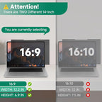 Nano-Suction Laptop Privacy Screen 14 Inch 16:9, Removale Screen Privacy Shield - Image 3
