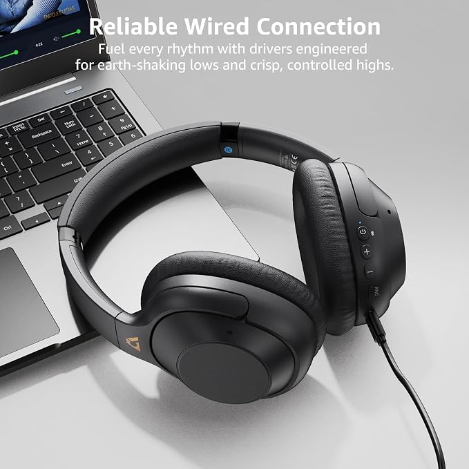 Riibox Y7Pro Hybrid Active Noise Cancelling Headphones, LDAC Hi-Res Audio - Image 8