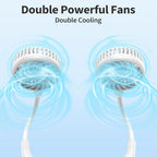 PANERGY Portable Neck Fan Rechargeable Hand Free Personal Fan Mini Wearable - Image 2
