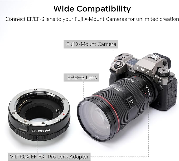VILTROX EF-FX1 PRO Auto Focus Lens Mount Adapter Converter - Image 2
