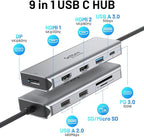 USB C Docking Station Dual Monitor, 9 in 1 Triple Display Docking Station to - Image 2