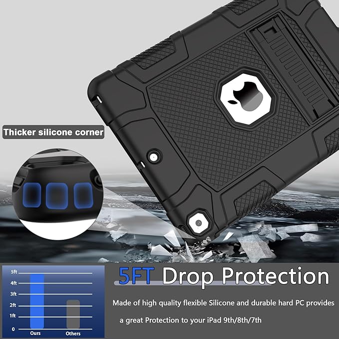 Rantice Case for 9th/8th/7th Generation, Hybrid Shockproof Rugged Drop - Image 2