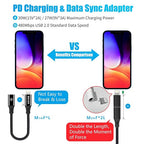 AGVEE 2 Pack 4 inch USB-C Female to Lightning Male Adapter, 30W Fast Charging - Image 3