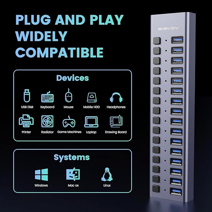 90W Powered USB Hub - Image 6
