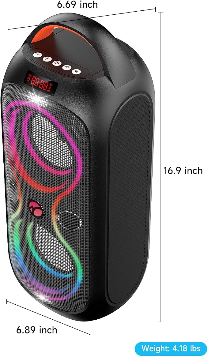 Wireless TWS Portable Bluetooth Speaker, Beat-Driven Lights, 120dB Loud Stereo - Image 8