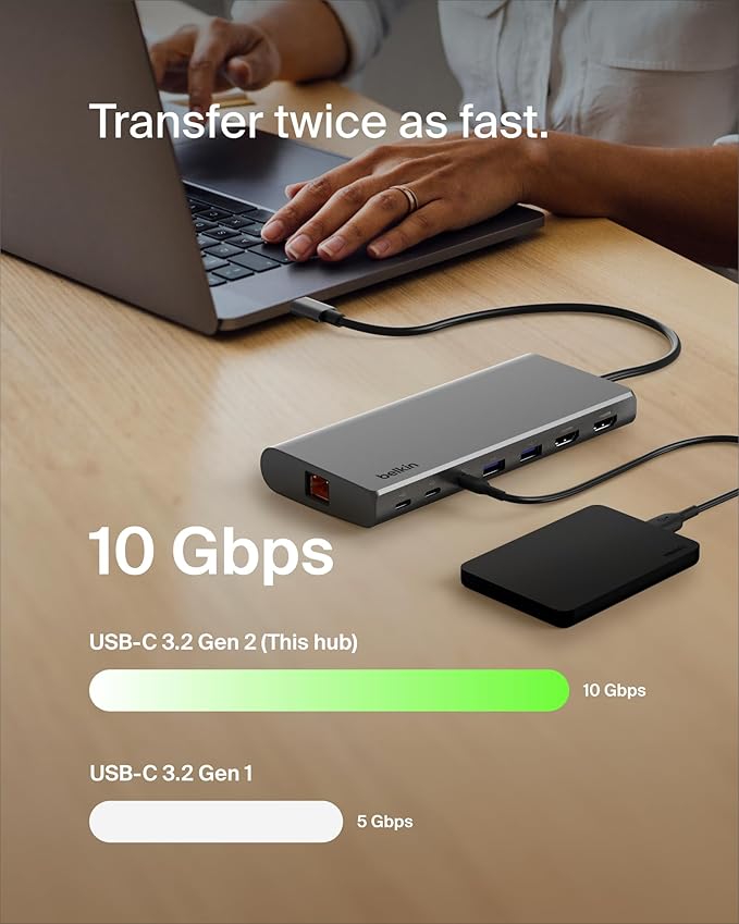 Belkin Connect Universal USB-C 8-in-1 Dual Display Core Hub w/Silicon Motion - Image 4