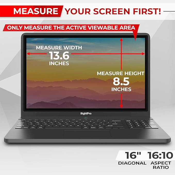 Magnetic Laptop Privacy Screen 16 Inch 16:10 - Image 2