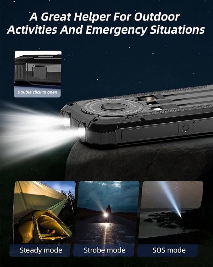 Solar Power Bank 20000mAh, Wireless Charger - Image 4