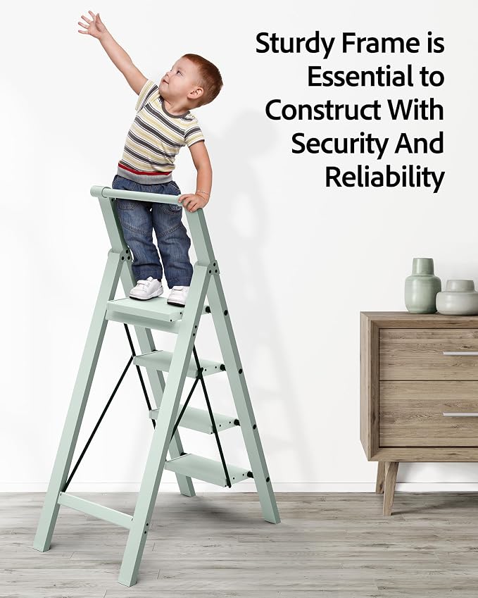 Taranta 4 Step Ladder, Lightweight Aluminum Step Stool - Image 5