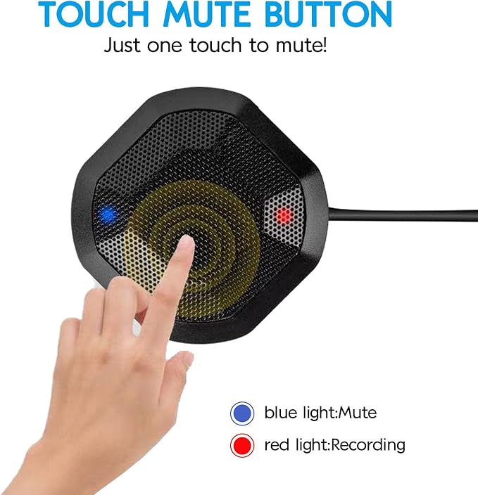 360° Computer Microphone for Desktop, USB Conference PC Mic, Noise-Canceling - Image 4