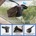 60FPS 9.2″ OEM Rear View Mirror Camera, Dash Cam, Detached Front Lens, Digital - Image 4