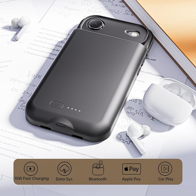 GIN FOXI Battery Case for iPhone 17 AIR, Charging Case Charger 8500mAh - Image 4