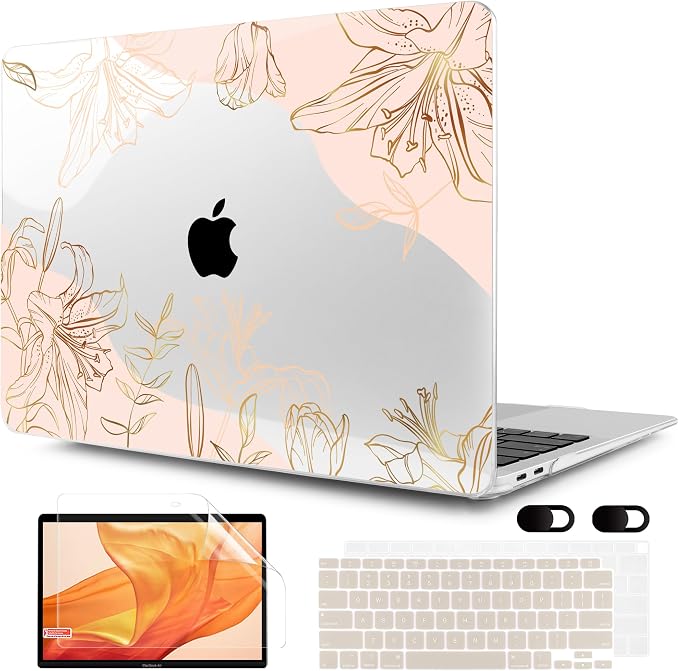 MEEgoodo for MacBook Air 13 inch Case 2021 2020 2019 2018 Released A2337 M1 by MEEgoodo