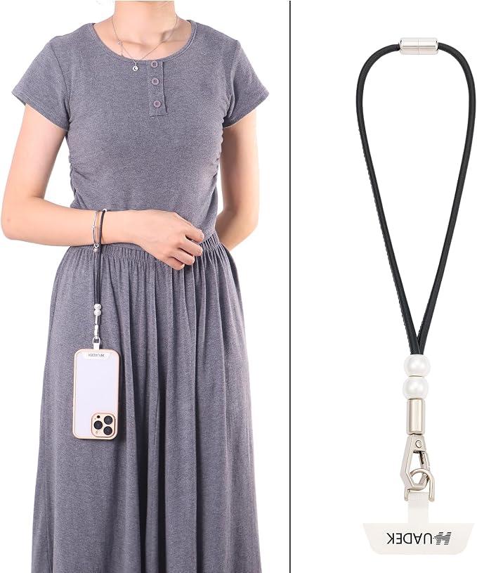 cell phone lanyard Detachable Phone Chain Strap Leather 2-in-1 anti theft phone - Image 5