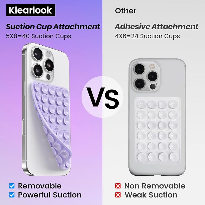 Klearlook Silicone Suction Cup Phone Case Mount Double Sided, Silicon Sticky - Image 2