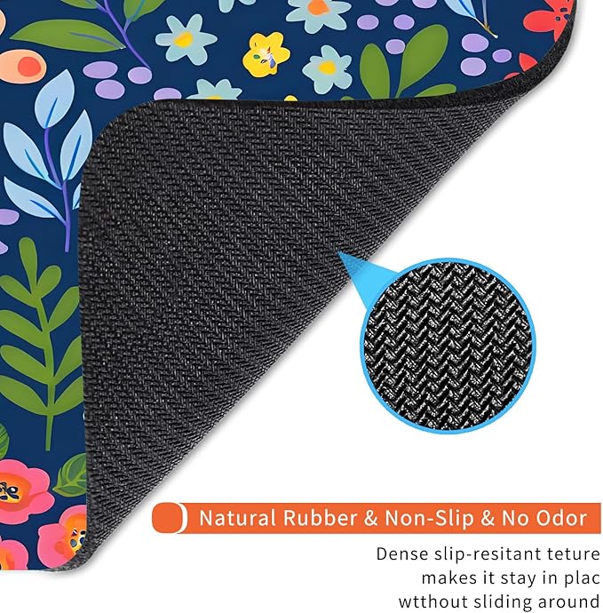 Square Mouse Pad Flowers, Personalized Premium-Textured Custom Mouse Mat Design - Image 5