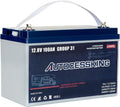 12V 100Ah BCI Group 31 LiFePO4 Battery, 100A BMS Rechargeable Lithium Battery by Autocessking
