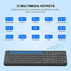 Wireless Keyboard and Mouse Combo, Full-Size Silent Ergonomic Keyboard and - Image 6