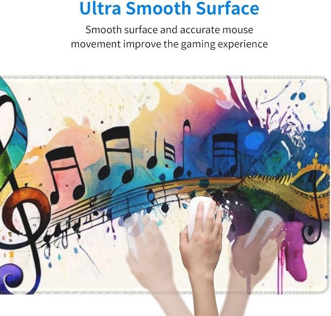 Gaming Mouse Pad, Large Non-Slip Rubber Base Mousepad, Keyboard Mouse Mat - Image 6