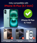 Magnetic for iPhone 16 Plus Case Slim Soft Silicone Bumper Shockproof Metallic - Image 2