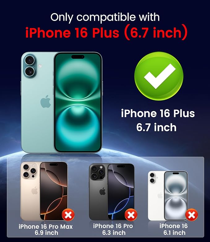 Magnetic for iPhone 16 Plus Case Slim Soft Silicone Bumper Shockproof Metallic - Image 2