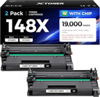 148X Black Toner Cartridge 2-Pack by JCTONER