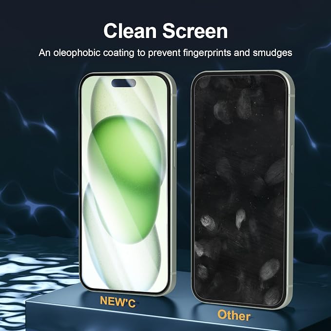 NEW'C 3 Pack Designed for iPhone 16 Plus, 15 Plus Screen Protector, Enhanced - Image 5