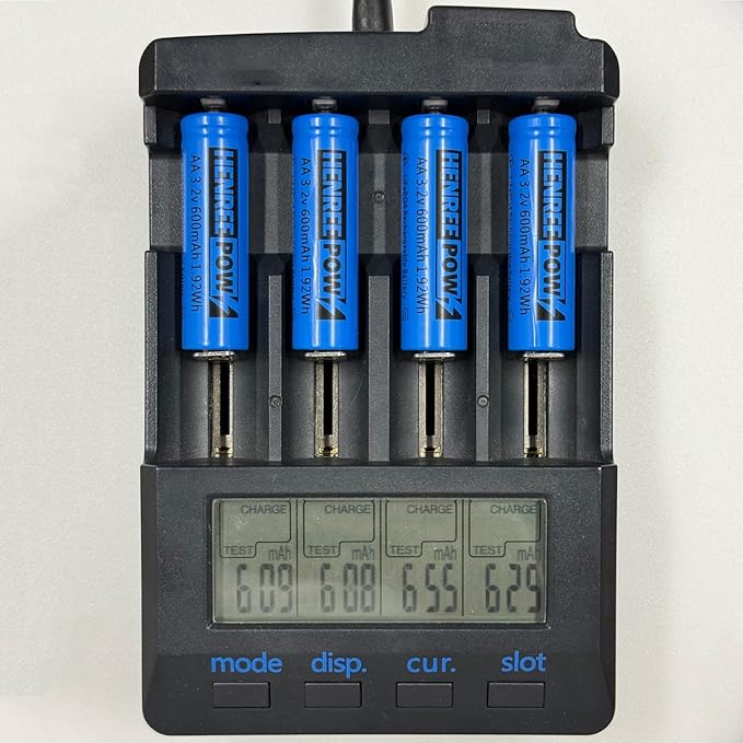 Henreepow AA 3.2v Solar Rechargeable Batteries, LiFePo4 Double A 600mAh 3.2v - Image 5