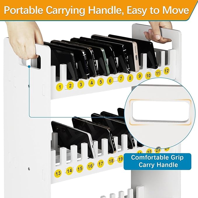 Cell Phone Holder Classroom Cell Phone Storage 3-Tier Multiple Cell Phone Stand - Image 5