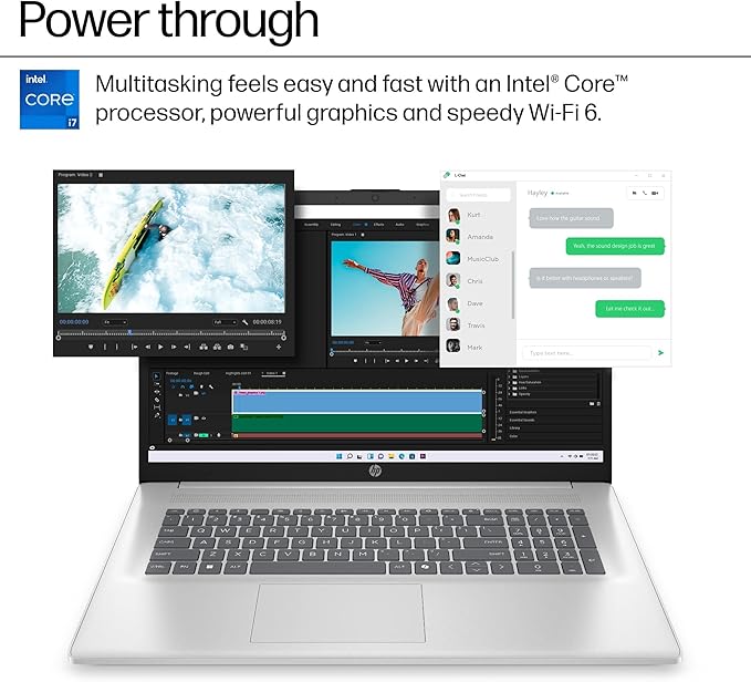 HP 17 Laptop for Business, Long Battery Life, Narrow Bezel, Numeric Keypad - Image 2