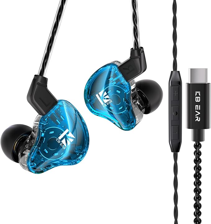 YINYOO KBEAR KS1 USB C Headphones Crystal Clear Sound Earphones, Type C Earphone by Yinyoo