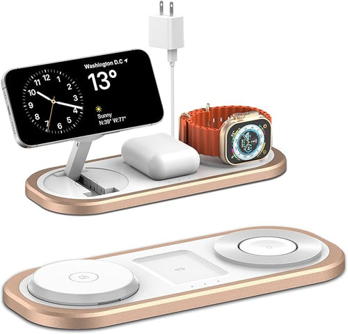 3 in 1 Wireless Charger for iPhone, Foldable Charging Station for Magsafe for by TEGISPAK
