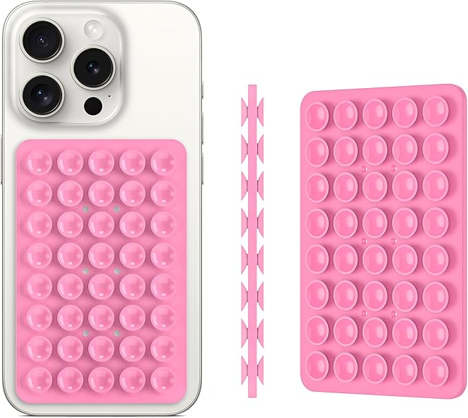 Silicone Double Sided Suction Phone Case Mount, Detachable Hands Free & Strong by CMZZ