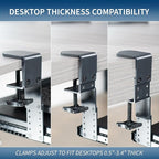 VIVO Large Height Adjustable Under Desk Keyboard Tray, C-clamp Mount System - Image 8