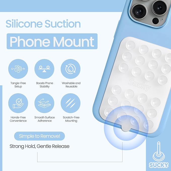 SUCKY Double Sided Suction Phone Octo Cup Buddy Mount - Image 3