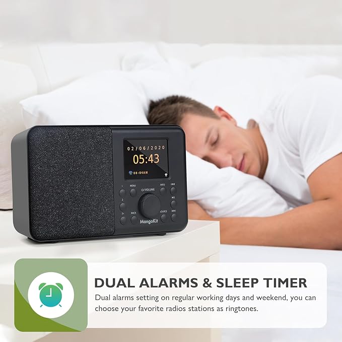 SR10 WiFi Internet Radio, Podcast Player, Portable FM Radio, Color Display - Image 8