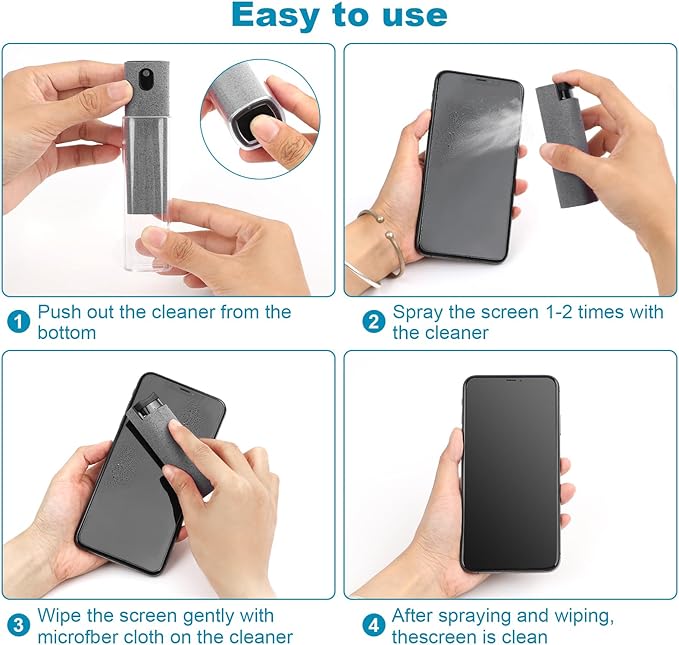 6 Pack Screen Cleaner 3-in-1 Touchscreen Mist Cleaner Spray and Microfiber - Image 7
