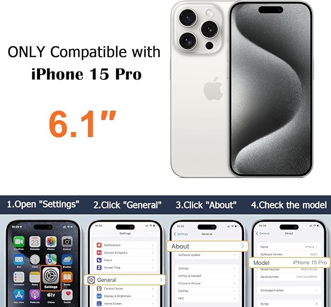 Designed for iPhone 15 Pro Case Compatible - Image 8