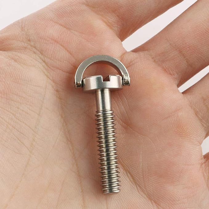 E-outstanding D Ring Hinged Screw 2PCS 1/4-20 Thread D-Ring Stainless Steel - Image 5