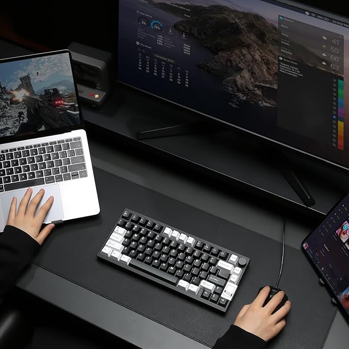 YUNZII AL80 Wireless Mechanical Keyboard, Full Aluminum CNC, Smart LCD Display - Image 8