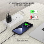 Matsusho iPhone Charger Fast Charging 10 FT, 2 Pack 20W USB C Wall Charger Block - Image 2