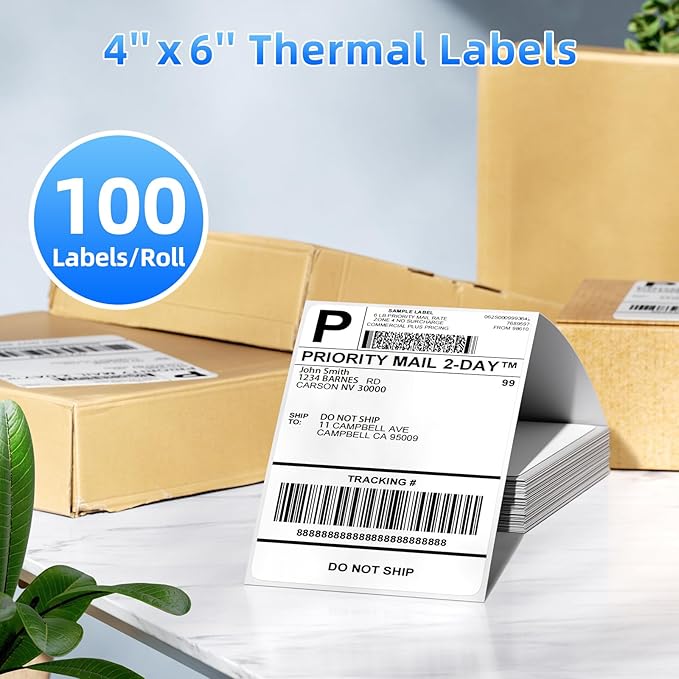 4x6 Thermal Labels, Omezizy and Other Thermal Printers - Image 2